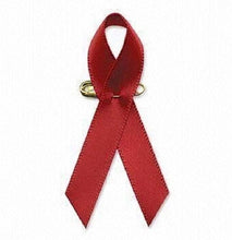 Charger l'image dans la galerie, Broche Pin's Ruban Rouge en Tissu sur Une épingle. Pin's Sidaction. Pin's Ruban Rouge Symbole de la Lutte Contre Le SIDA