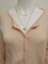 Charger l'image dans la galerie, Collier double rang Joséphine en plaqué or avec pendentif demi soleil