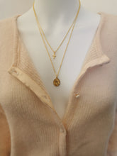 Charger l'image dans la galerie, Collier Marie Jesus Deux Rangs Chaine croix crucifix et médaille de la vierge Marie