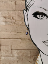 Charger l'image dans la galerie, Boucle oreille DIANE dormeuse avec une perle d'eau douce irrégulière noire