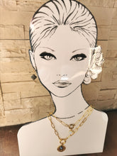 Charger l'image dans la galerie, Boucle oreille LUCIE mini créole trèfle en agate indienne