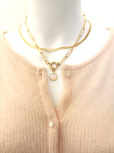 Charger l'image dans la galerie, Collier VICTOR tour du cou maille rectangle pour charms