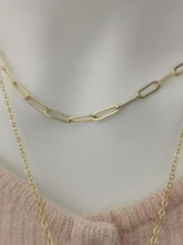 Charger l'image dans la galerie, Collier CLYTIE Deux Rangs chaine maille rectangle et forçat avec fleur de tournesol