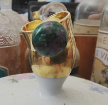 Charger l'image dans la galerie, Bague AGATE doré et agate indienne