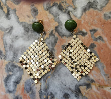 Charger l'image dans la galerie, Boucle oreille Kate à sequin doré