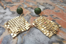 Charger l'image dans la galerie, Boucle oreille Kate à sequin doré