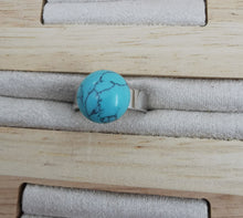 Charger l'image dans la galerie, Bague Chenoa argenté et turquoise