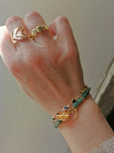 Charger l'image dans la galerie, Bague ZOE feuille doré rose