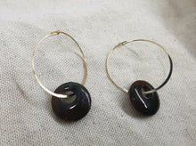 Charger l'image dans la galerie, Boucle oreille CLEO créole donut en pierre naturelle