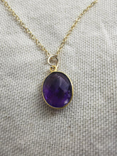 Charger l'image dans la galerie, Collier EMMANUELLE double maille rectangle et maille fine avec pendentif en pierre naturelle