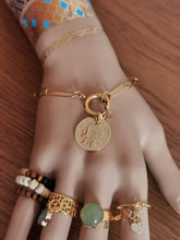 Charger l'image dans la galerie, Bracelet GERMAINE en maille rectangle spécial charms