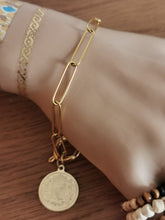 Charger l'image dans la galerie, Bracelet GERMAINE en maille rectangle spécial charms