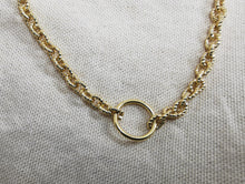 Charger l&#39;image dans la galerie, Collier CHLOE en grosse maille inox pour charms
