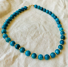 Charger l&#39;image dans la galerie, Collier OCTAVE avec pierre en apatite bleue
