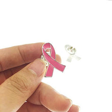 Charger l&#39;image dans la galerie, STRASS &amp; PAILLETTES Pin&#39;s Octobre Rose Ruban Rose Vif. Lutte Contre Le Cancer
