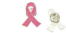 Charger l&#39;image dans la galerie, STRASS &amp; PAILLETTES Pin&#39;s Octobre Rose Ruban Rose Vif. Lutte Contre Le Cancer
