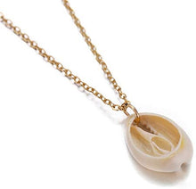 Charger l&#39;image dans la galerie, Collier Pendentif Coquillage Naturel Chaine Argenté
