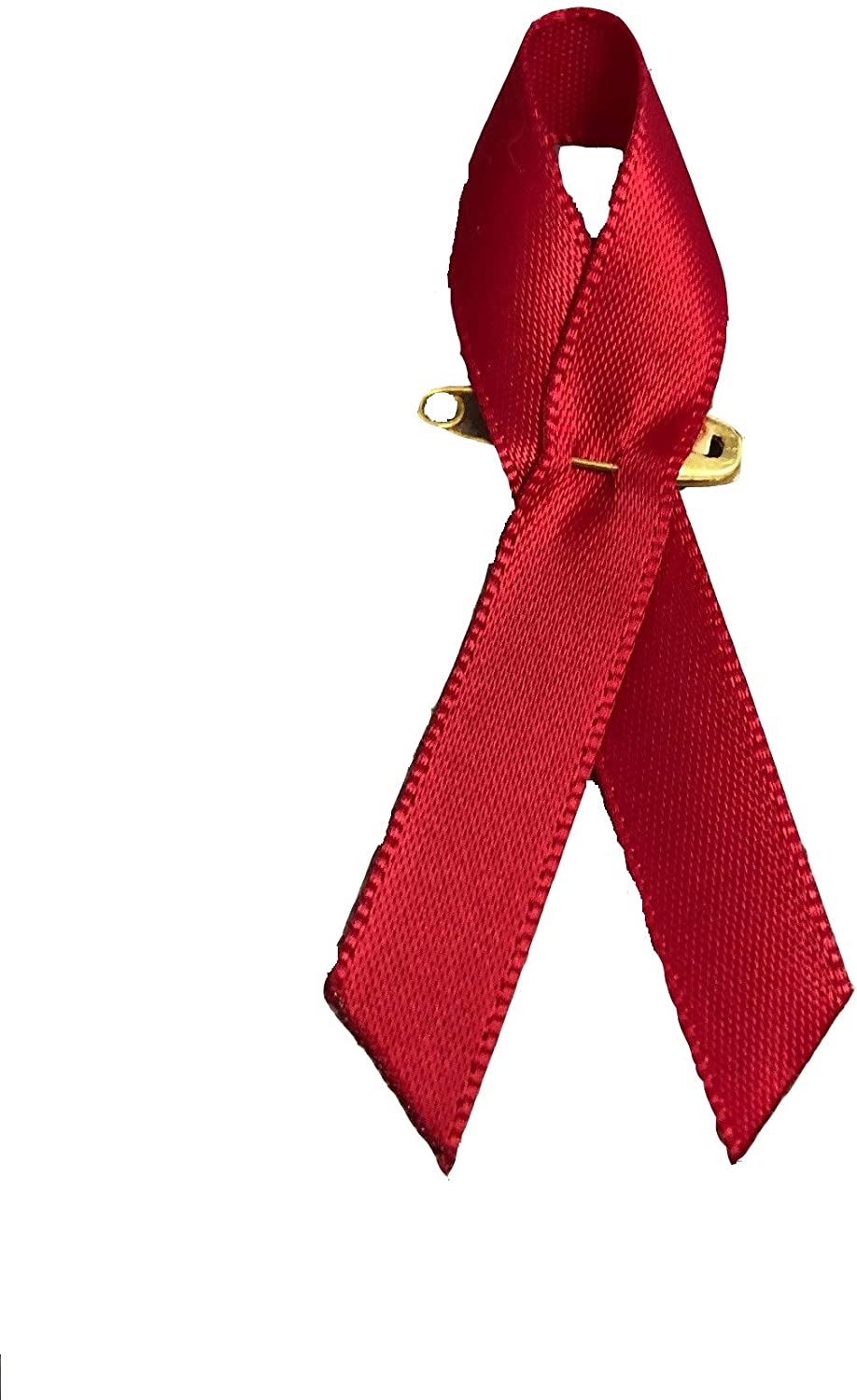Lot de 3 Pin's Broche Ruban Rouge en Tissu sur Une épingle. Pin's Sidaction. Pin's Ruban Rouge Symbole de la Lutte Contre Le SIDA