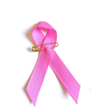 Charger l&#39;image dans la galerie, Lot de 5 Pin&#39;s Ruban Rose en Tissu sur Une épingle. Octobre Rose. Lutte Contre Le Cancer
