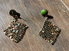 Charger l&#39;image dans la galerie, Boucle oreille Kate à sequin doré
