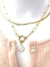 Charger l&#39;image dans la galerie, Collier VICTOR tour du cou maille rectangle pour charms
