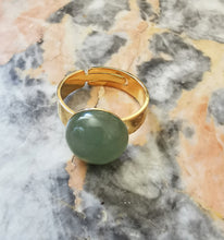 Charger l&#39;image dans la galerie, Bague Degas doré et aventurine verte
