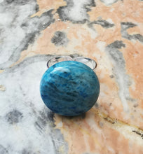 Charger l&#39;image dans la galerie, Bague Celine argenté et onyx bleue
