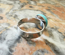 Charger l&#39;image dans la galerie, Bague Chenoa argenté et turquoise
