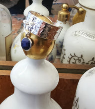 Charger l&#39;image dans la galerie, Bague large Stella en argent 925 et lapis lazulli
