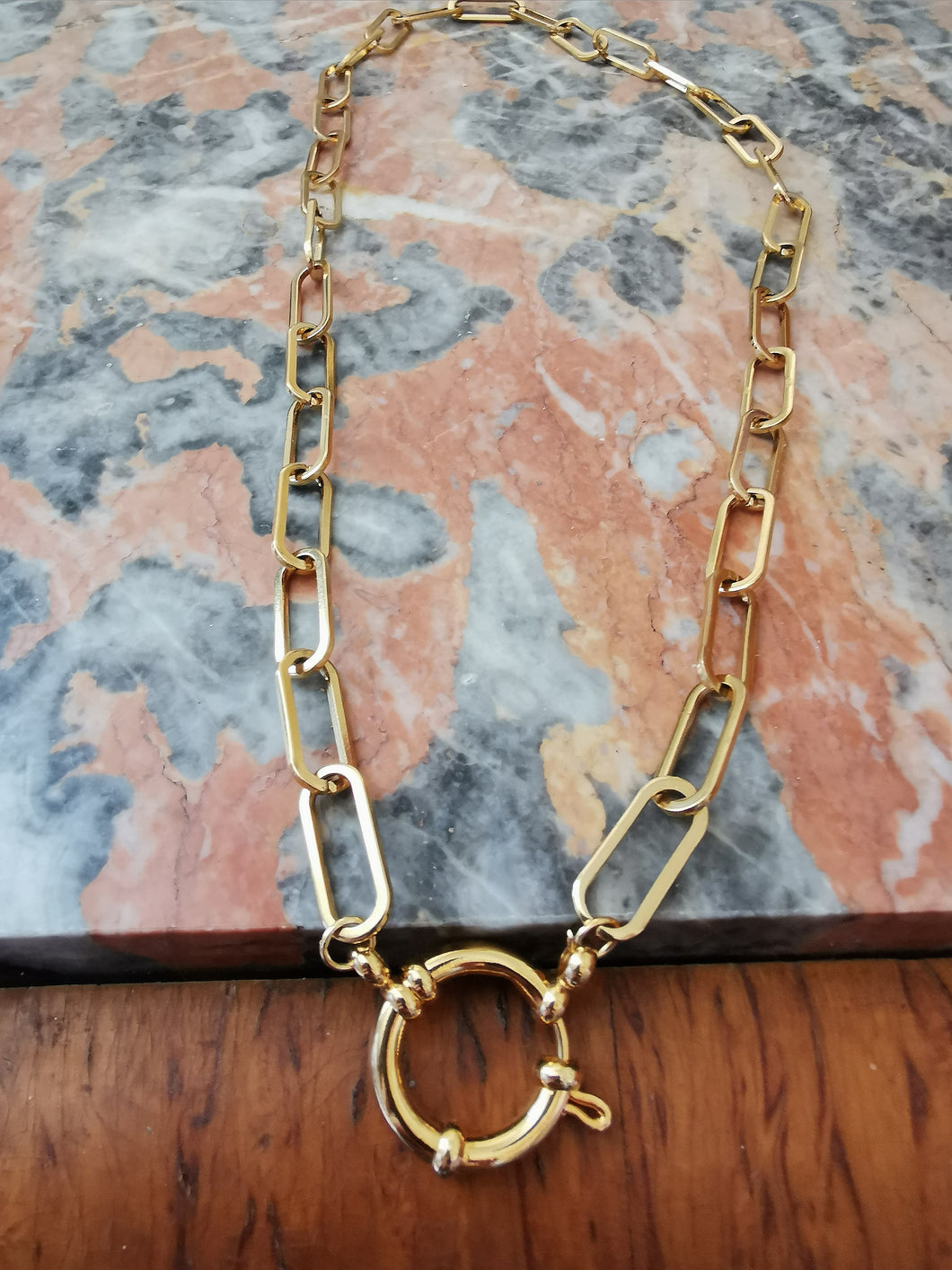 Collier ARTHUR maille rectangle pour charms