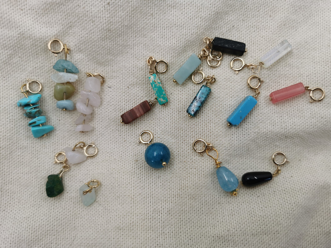 Charms pendentif KARINE en aigue marine bleue