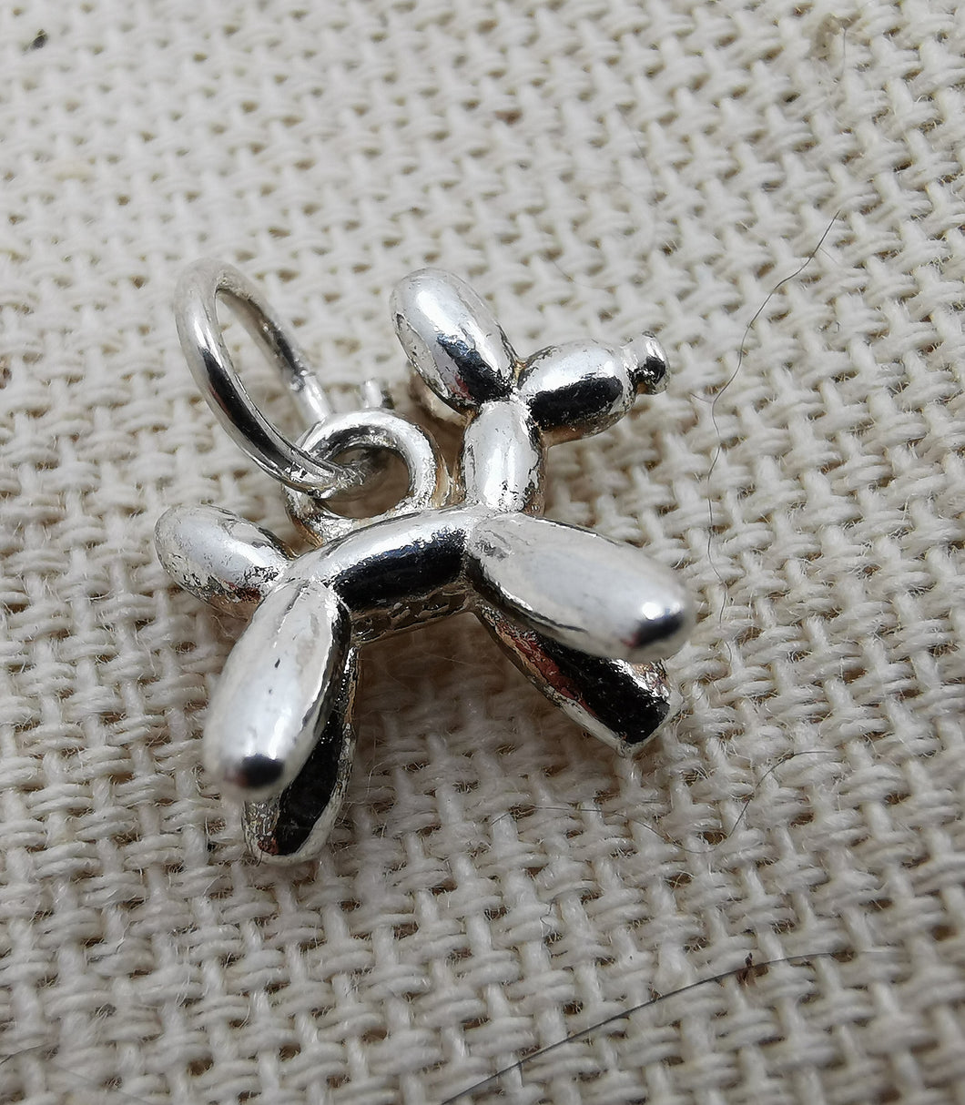 Charms pendentif KOONS chien gonflable en argent
