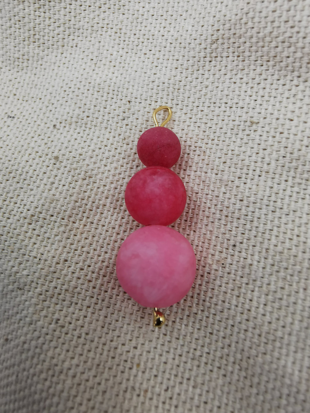 Charms pendentif ROSALIE en jade malaisienne rose