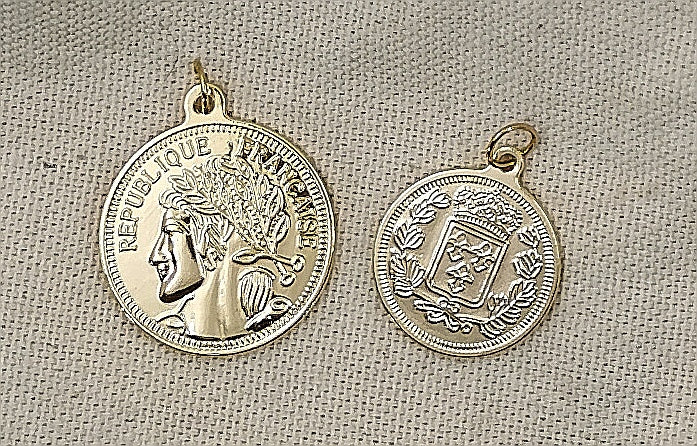 Charms pendentif NAPOLEON pièce de monnaie doré