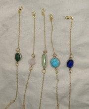 Charger l&#39;image dans la galerie, Bracelet AZURA avec une perle en verre bleue

