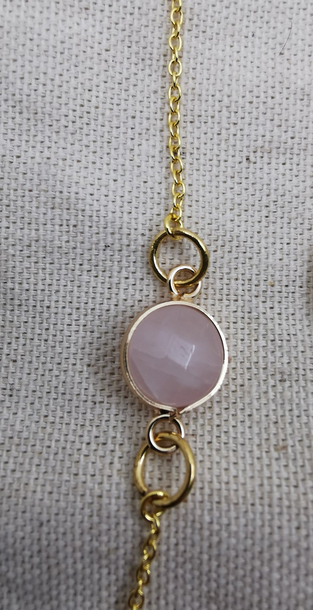 Bracelet JAIPUR avec une pierre en quartz rose