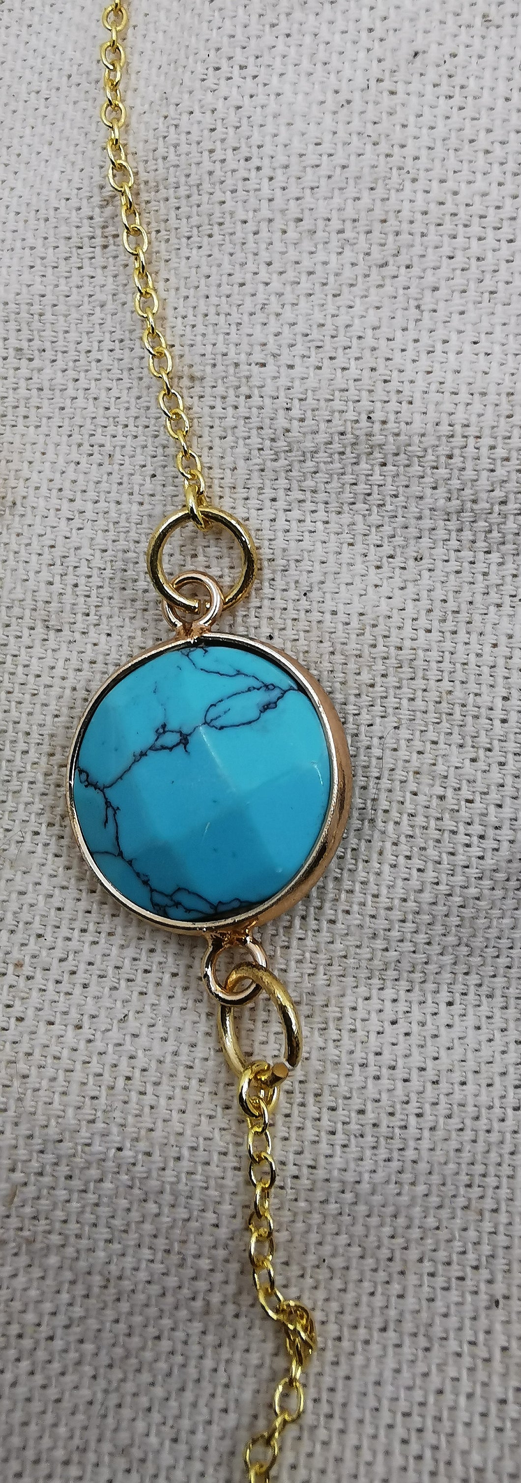 Bracelet JODHPUR avec une imitation turquoise bleue