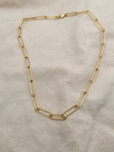 Charger l&#39;image dans la galerie, Collier tour du cou Jupiter. chaine en acier inoxydable maille rectangle
