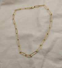 Charger l&#39;image dans la galerie, Collier tour du cou Jupiter. chaine en acier inoxydable maille rectangle
