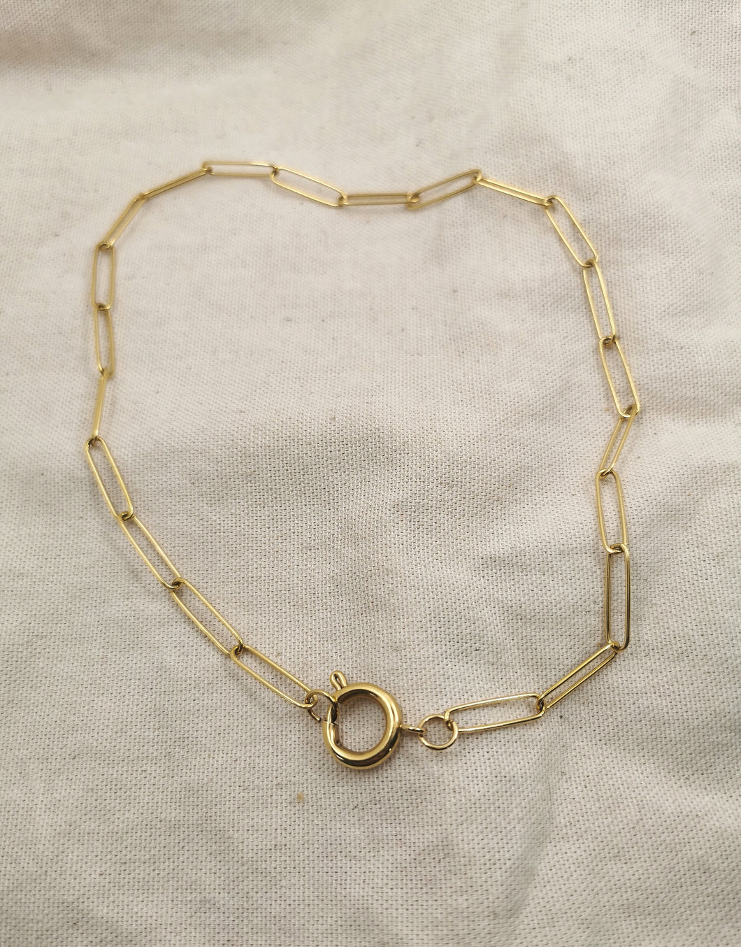 Collier VICTOR tour du cou maille rectangle pour charms