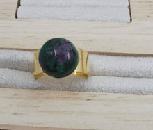 Charger l&#39;image dans la galerie, Bague AGATE doré et agate indienne
