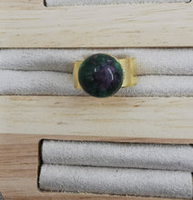 Charger l&#39;image dans la galerie, Bague AGATE doré et agate indienne
