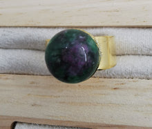 Charger l&#39;image dans la galerie, Bague AGATE doré et agate indienne
