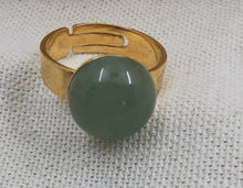 Charger l&#39;image dans la galerie, Bague Degas doré et aventurine verte
