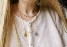 Charger l&#39;image dans la galerie, Collier ALEXANDRINE petite maille rectangle en plaqué or pour charms
