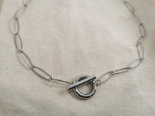 Charger l&#39;image dans la galerie, Collier TONY grande maille rectangle avec fermoir en T
