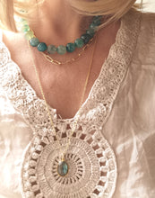 Charger l&#39;image dans la galerie, Collier ALFRED avec pierre en agate veine de dragon verte
