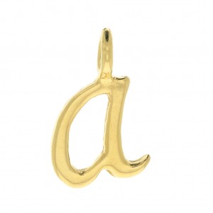 Charms pendentif POESIE lettre initiale en plaqué or