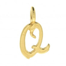Charger l&#39;image dans la galerie, Charms pendentif POESIE lettre initiale en plaqué or
