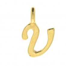 Charger l&#39;image dans la galerie, Charms pendentif POESIE lettre initiale en plaqué or
